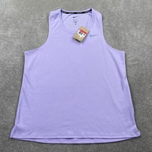 Nike Dri Fit Mens Running Tank Top Lavender Purple Athletic Gym Workout Size L